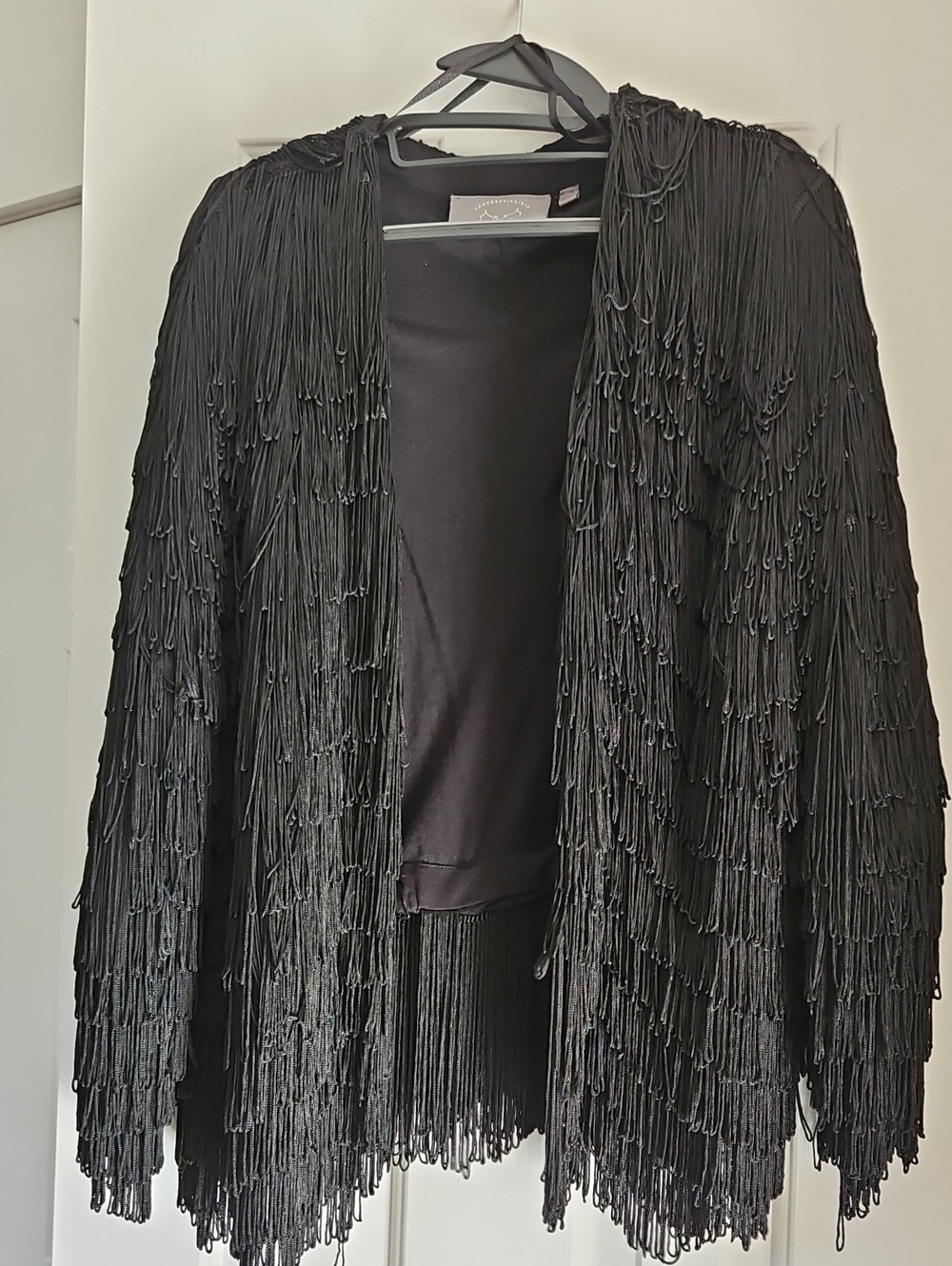 NEW ANTHROPOLOGIE SIZE S VANESSA VIRGINIA FRINGED LONG-SLEEVE JACKET